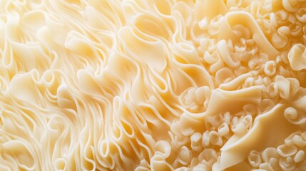 Close up of raw pasta showcasing intricate textures and shapes on a natural surface ideal for culinary and food-related themes.