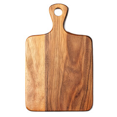 Fototapeta premium The wooden chopping board with simple clean design showcases its natural grain and texture ready for various culinary tasks in the kitchen