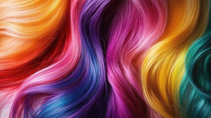 Vibrant Rainbow Hair Highlights Color Wheel for Creative Styling and Art Inspiration