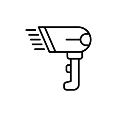 Barcode scanner icon Vector logo outline