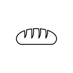Bread loaf icon Vector logo outline