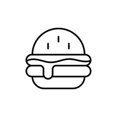 Burger icon Vector logo outline