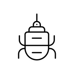 Bug icon Vector logo outline