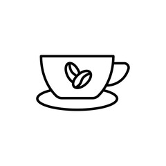 Coffee icon Vector logo outline
