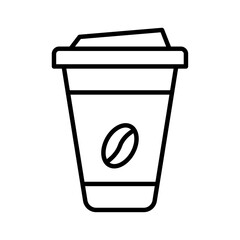 coffee cup icon Vector logo outline