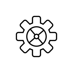 Cogwheel icon Vector logo outline