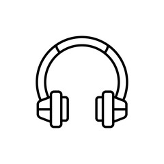 Headphones icon Vector logo outline