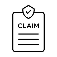 Insurance Claim icon Vector logo outline