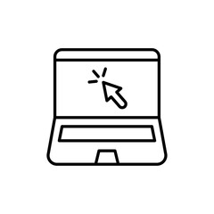 Laptop icon Vector logo outline