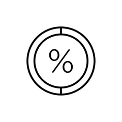 Percentage icon Vector logo outline