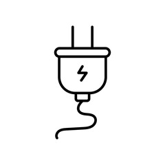 Obraz premium Plug icon Vector logo outline