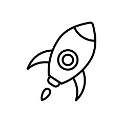 Rocket icon Vector logo outline