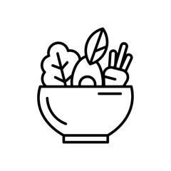 Fototapeta premium Salad icon Vector logo outline