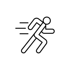 Running icon Vector logo outline