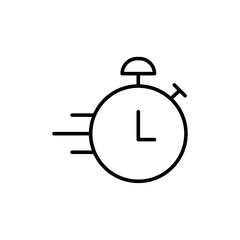 Timer icon Vector logo outline