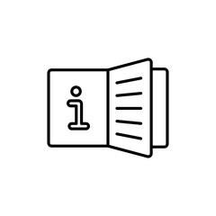 Fototapeta premium User guide icon Vector logo outline