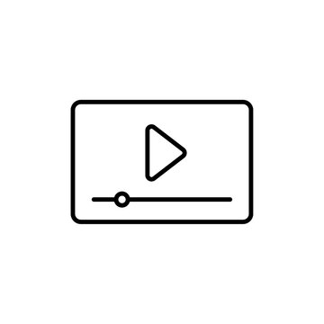 recommend clip art: Video tutorial icon Vector logo outline