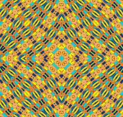 Artistic Light Cocoa Pattern. Layered Geometric Texture with Bold Contrasts and Artistic Visual Har