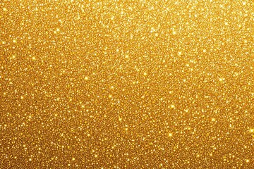 A shimmering gold glitter texture with sparkling highlights on a golden background. Represents luxury, celebration, and elegance. Ai generative