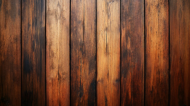 Wooden planks with rich texture and warm tones.