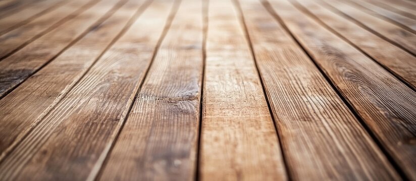 Textured wooden surface with perspective view providing ample space for overlaying text or graphics in design projects