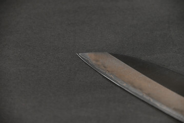 高級三徳包丁　黒背景