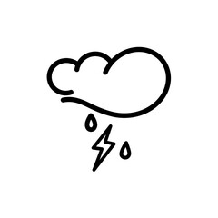 Rainy weather with lightning