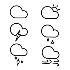 set of weather illustrations collection