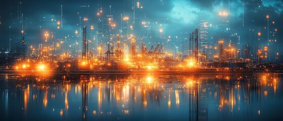 Fototapeta premium Detailed illustration of global value chains