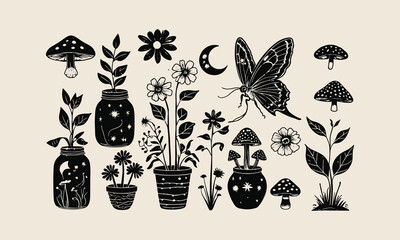 A whimsical vector illustration featuring hand-drawn elements that is easily editable.