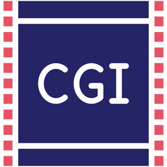 CGI Film vector icon illustration of Filmmaking iconset.