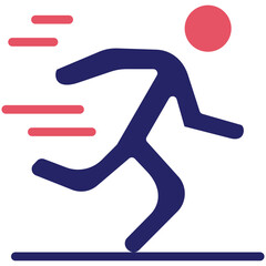 Running vector icon illustration of Lifestyles iconset.