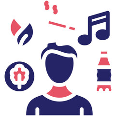 Habit vector icon illustration of Lifestyles iconset.