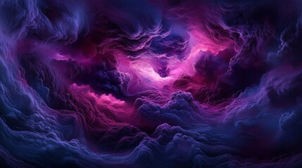 Obraz premium Captivating celestial clouds display night sky digital art surreal environment dramatic perspective