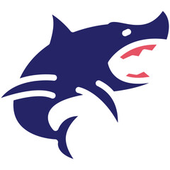 Shark vector icon illustration of Vacation and Tourism iconset.
