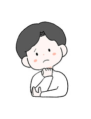 考える男性のイラスト