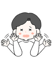 慌てる男性のイラスト