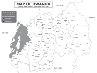 African Countries Geography Political map. Political map of country with capital, province or state capital, major cities and town.