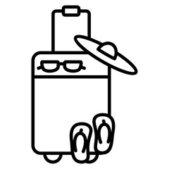 Fototapeta premium Travel accessories icon