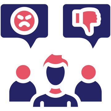 Hate vector icon illustration of Protesting and Civil Disobedience iconset.