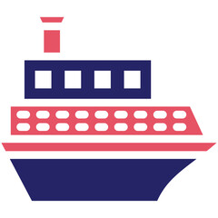 Cruise vector icon illustration of Vacation Planning iconset.