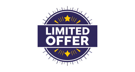 Naklejka premium ''Limited offer'' texted illustrated background 