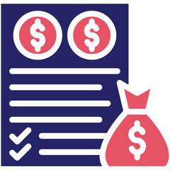 Budget vector icon illustration of Business & Economy iconset.