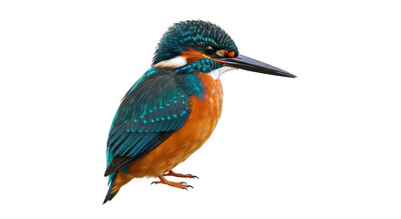 Vibrant Kingfisher Bird Detailed Profile View Wildlife Photography Nature Image Exotic Avian