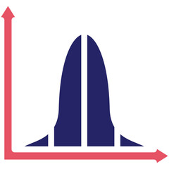 Bell Shaped Graph vector icon illustration of Business & Economy iconset.