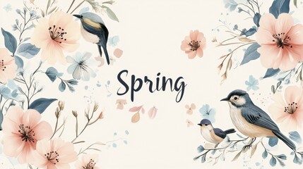 Easter and spring flat lay on a white wooden background
