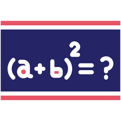 Solving Formula vector icon illustration of School iconset.