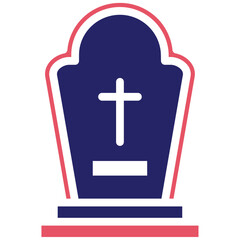 Obraz premium Grave vector icon illustration of Funeral iconset.