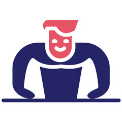 Push Up vector icon illustration of Pilates iconset.