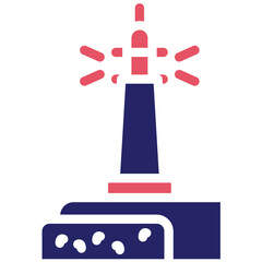 Lighthouse vector icon illustration of Coastline iconset.
